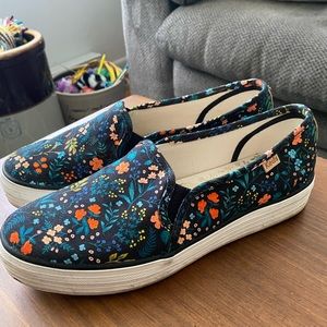 Size 8 keds x rifle paper slip ons